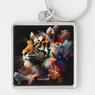 Llavero Fantasy Cute Resumen Cabeza de tigre