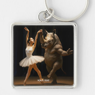 Llavero Fantasy Cute Rhino Dancer Ballerina