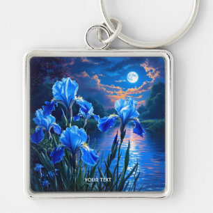 Llavero Fantasy Cute River Blue Irises