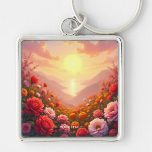 Llavero Fantasy Cute River Flores Sunset