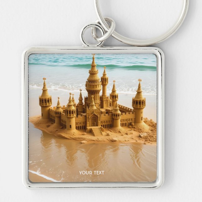 Llavero Fantasy Cute Sand Castle Beach (Frente)
