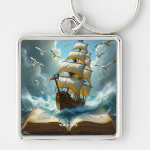 Llavero Fantasy Cute Ship Ocean Book
