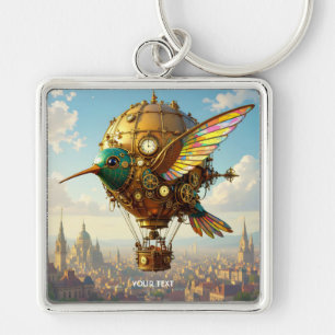 Llavero Fantasy Cute Steampunk Bird Sky