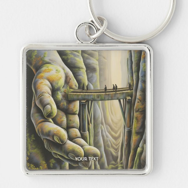 Llavero Fantasy Cute Stone Hand Bridge (Frente)