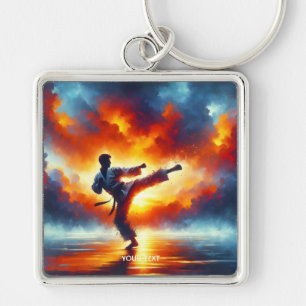Llavero Fantasy Cute Sunset Karate Fighter
