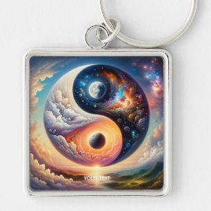 Llavero Fantasy Cute Surreal Yin Yang