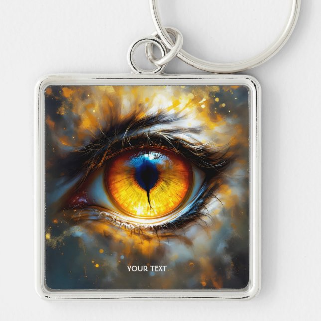 Llavero Fantasy Cute Tiger Naranja Ojo (Frente)