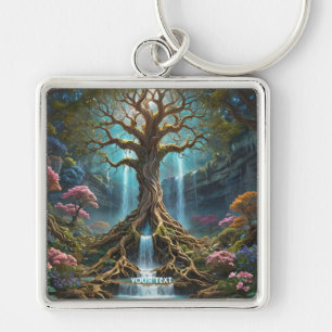 Llavero Fantasy Cute Tree Waterfall Forest