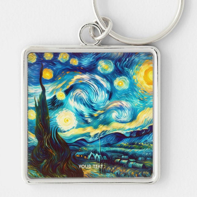 Llavero Fantasy Cute Van Gogh Inspirado (Frente)