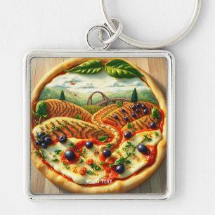 Llavero Fantasy Cute Whimsical Paisaje Italiano