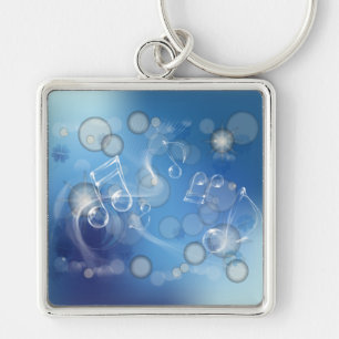 Llavero Fantasy Glass Music Notes