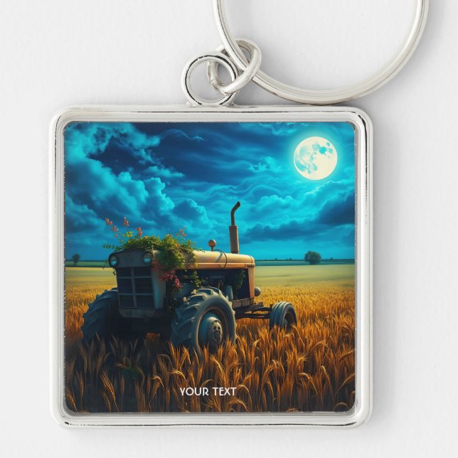 Llavero Fantasy Tractor Cute Moon Field (Frente)