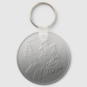 Llavero Farah Diba and Shah of Iran Persia design #silv01