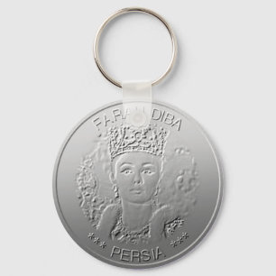 Llavero Farah Diba spouse Shah Iran Persia design #silv02