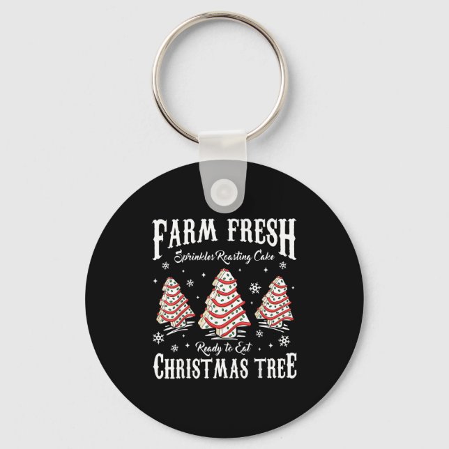 Llavero Farm Fresh Christmas Tree Xmas Debbie Cakes Family (Anverso)