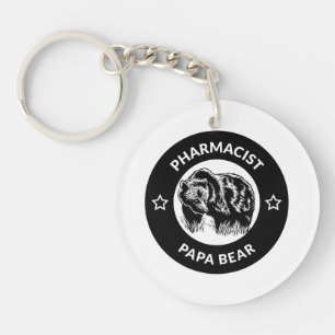 Llavero Farmacéutica personalizada Papa Bear Keychain