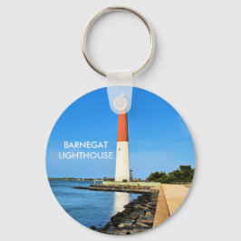 Llavero Faro Barnegat, Keychain botón de Nueva Jersey