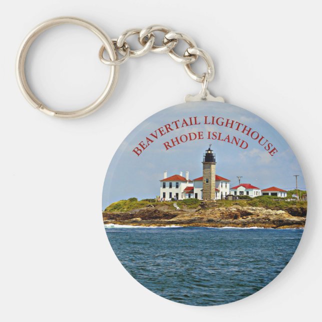 Llavero Faro Beavertail, Keychain de Rhode Island (Frente)