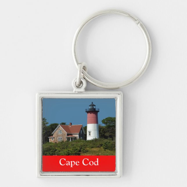 Llavero Faro Cape Cod Nauset, Eastham, cadena de claves de (Frente)