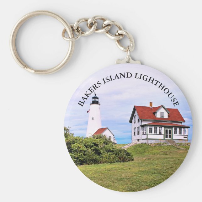 Llavero Faro de Bakers Island, Keychain de Massachusetts (Frente)