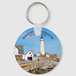Llavero Faro de Boston, cadena de claves de Massachusetts