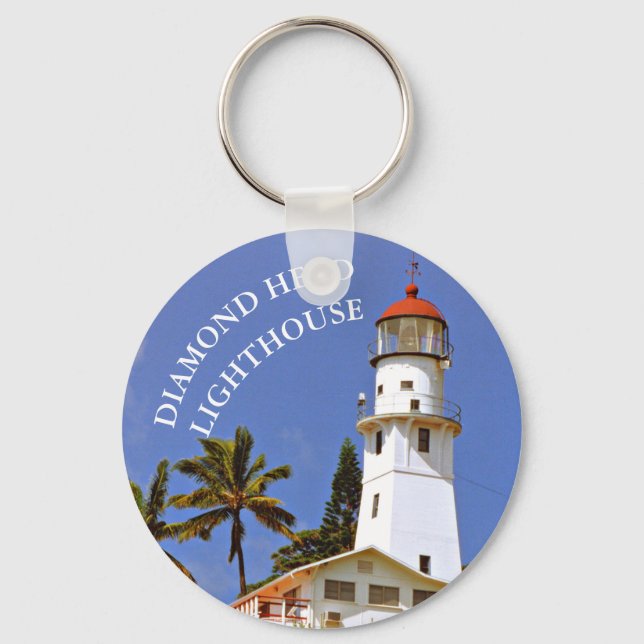 Llavero Faro de Diamond Head, O'ahu, Hawai'i Keychain (Anverso)