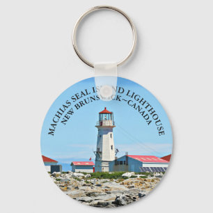 Llavero Faro de la Isla de Sello de Machias, cadena de cla