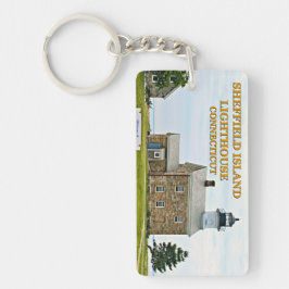 Llavero Faro de la isla de Sheffield, Connecticut