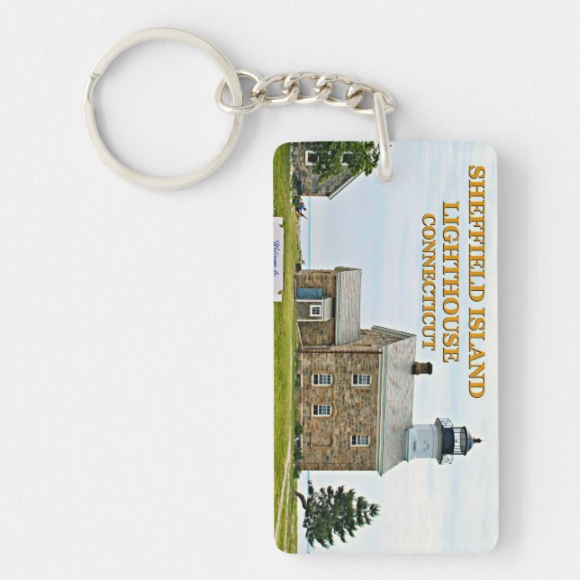 Llavero Faro de la isla de Sheffield, Connecticut (Frente)