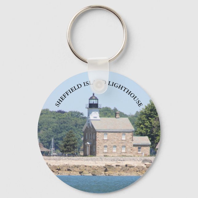 Llavero Faro de la isla de Sheffield, Keychain de Connecti (Anverso)
