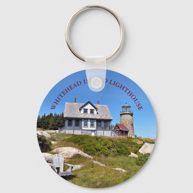 Llavero Faro de la isla Whitehead, Maine Keychain (Anverso)