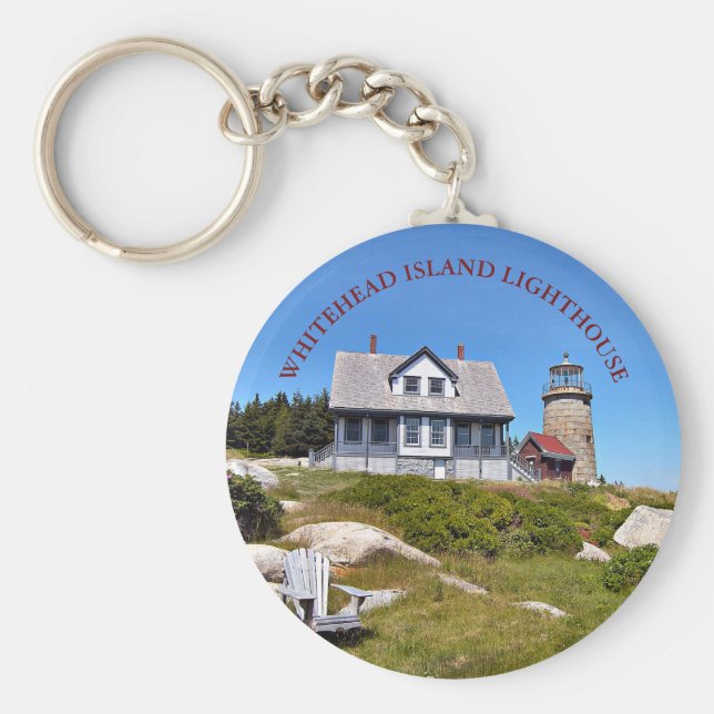 Llavero Faro de la isla Whitehead, Maine Keychain (Frente)