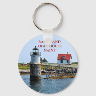 Llavero Faro de Ram Island, Maine Keychain