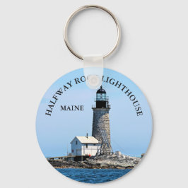 Llavero Faro de rock de mitad de camino, Keychain botón pr