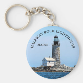 Llavero Faro de rock de mitad de camino, Keychain botón pr