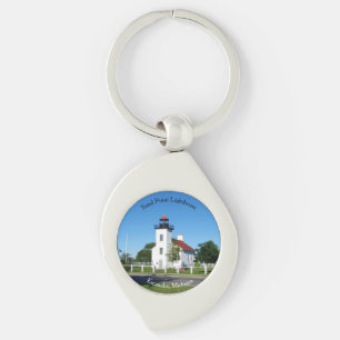 Llavero Faro de Sand Point Escanaba cadena de claves metal