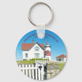 Llavero Faro de Stratford Point, Keychain de Connecticut