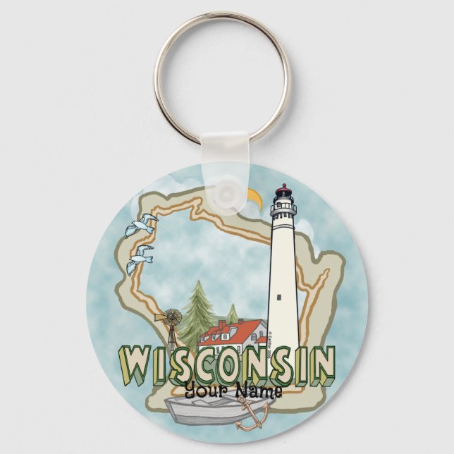 Llavero Faro de Wisconsin (Anverso)