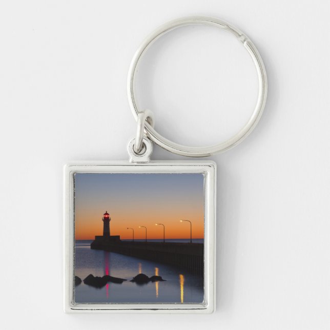 Llavero Faro del muelle norte en Duluth, Minnesota, (Frente)