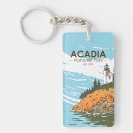 Llavero Faro del puerto del bar del parque nacional Acadia