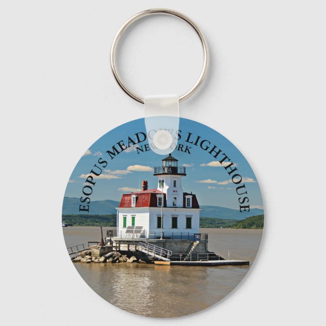Llavero Faro Esopus Meadows, cadena Keychain de Nueva York (Anverso)