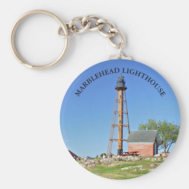 Llavero Faro Marblehead, Keychain de Massachusetts (Frente)