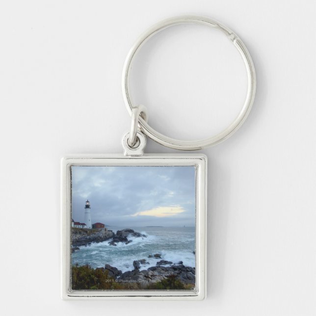 Llavero Faro principal de Portland en la salida del sol (Frente)
