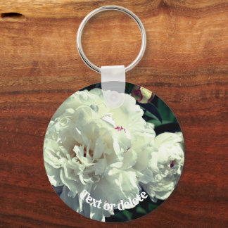 Llavero Fases de flores de peones blancos personalizadas