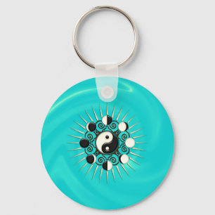 Llavero Fases lunares, Sun y Yin Yang - Polaridad y dualid