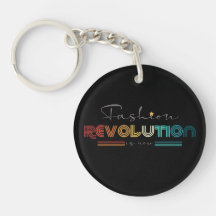 Fashion Revolution Retro Tipográfico Negro Acrílic