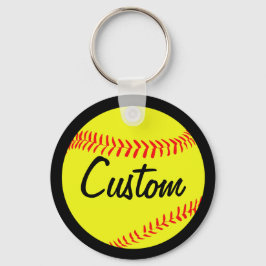 Llavero Fastpitch Softball Color y texto negro o Personali