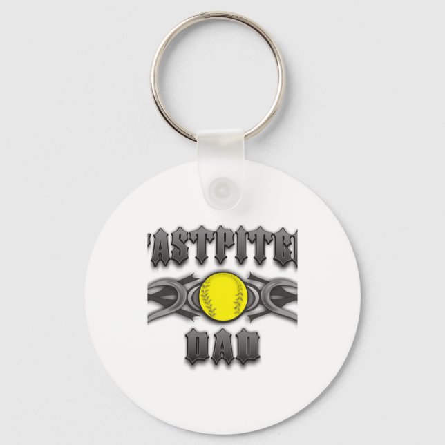 Llavero Fastpitch Softball Dad Tribal (Anverso)