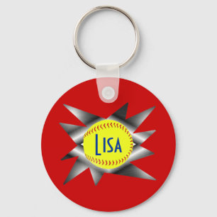 Llavero Fastpitch Softball Keychain