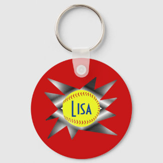 Llavero Fastpitch Softball Keychain